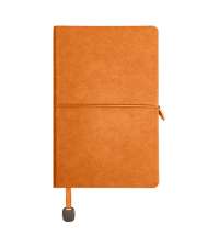 Ежедневник недатированный Fusion, А5, оранжевый, кремовый блок в линейку