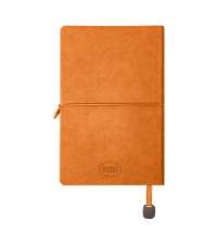 Ежедневник недатированный Fusion, А5, оранжевый, кремовый блок в линейку