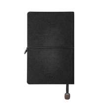 Ежедневник недатированный Fusion, А5, черный, кремовый блок в линейку