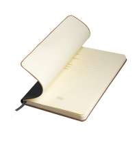 Ежедневник недатированный SIMPLY FLEX, А5,  черный, кремовый блок, в линейку