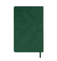 Ежедневник недатированный Muse, зеленый, А5, с декоративной коричневой полосой, блок в линейку