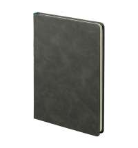 Ежедневник недатированный Muse, темно-серый, А5, с бирюзовой декоративной полосой, блок в линейку