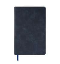 Ежедневник недатированный Muse, темно-синий, А5, с темно-серой декоративной полосой, блок в линейку