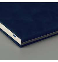 Ежедневник недатированный Muse, темно-синий, А5, с темно-серой декоративной полосой, блок в линейку