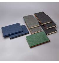 Ежедневник недатированный Muse, черный, формат А5, с декоративной красной полосой, блок в линейку