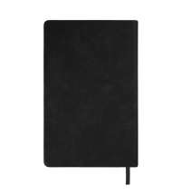 Ежедневник недатированный Muse, черный, формат А5, с оранжевой декоративной полосой, блок в линейку