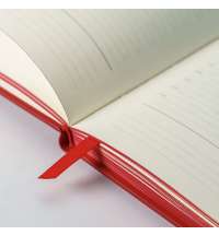 Ежедневник недатированный Solas, формат А5, с магнитом, красный, кремовый блок  в линейку