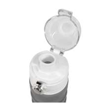 Бутылка для воды складная с карабином SPRING, 550/250 мл, силикон