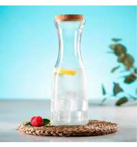 Графин LONPEL, 1л, 27,2х9,3см, стекло, пробковое дерево