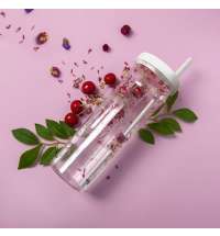 Бутылка для воды LONG DRINK с контейнером для фруктов и трубочкой, 700мл