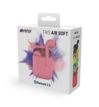 Наушники беспроводные с зарядным боксом TWS AIR SOFT, цвет розовый
