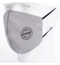 Бесклапанная фильтрующая маска RESPIRATOR 800 HYDROP серая с логотипом в фирменном пакете