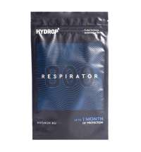 Бесклапанная фильтрующая маска RESPIRATOR 800 HYDROP черная с логотипом в фирменном пакете