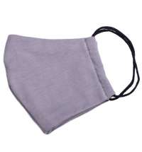 Маска х/б защитная, не медицинская, многоразовая двухслойная, серая