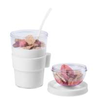 Контейнер для еды YOPLAT с ложкой, пластик