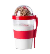 Контейнер для еды YOPLAT с ложкой, пластик