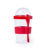 Контейнер для еды YOPLAT с ложкой, пластик