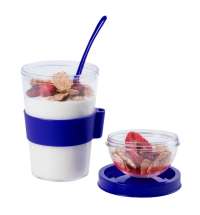 Контейнер для еды YOPLAT с ложкой, пластик