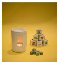 Аромалампа SCENT, белый, 12,5х8,5см, керамика=