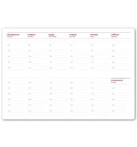 Планинг недатированный Bliss, размер 140х300 мм, в линейку