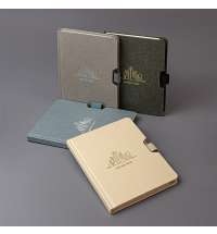 Блокнот MEMO, размер 130*170 мм, серый, блок в клетку