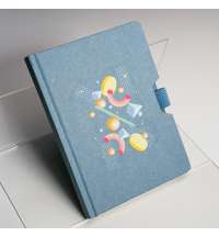 Блокнот MEMO, размер 130*170 мм, серый, блок в клетку