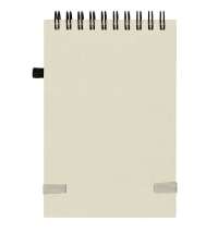 Блокнот на спирали MEMO, размер 95х145 мм, бежевый, блок в клетку