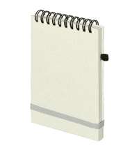 Блокнот на спирали MEMO, размер 95х145 мм, бежевый, блок в клетку