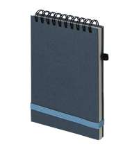 Блокнот на спирали MEMO, размер 95х145 мм, синий, блок в клетку