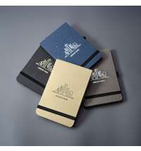 Блокнот MEMO, размер 90х140 мм, черный, блок в клетку