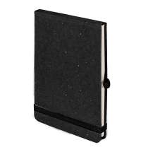 Блокнот MEMO, размер 90х140 мм, черный, блок в клетку