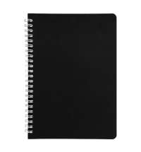 Блокнот на двойной пружине HELIX, 143 х 205 мм, черный с белым, блок в линейку