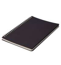 Блокнот на двойной пружине HELIX, 143 х 205 мм, черный с белым, блок в линейку