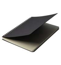 Блокнот на двойной пружине HELIX, 143 х 205 мм, черный с белым, блок в линейку