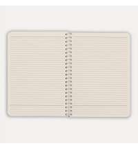 Блокнот на двойной пружине HELIX, 143 х 205 мм, черный с белым, блок в линейку