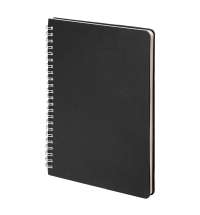 Блокнот на двойной пружине HELIX, 143 х 205 мм, черный с белым, блок в линейку