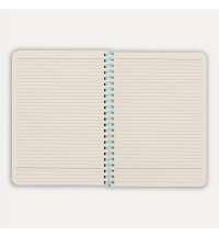 Блокнот на двойной пружине HELIX, 143 х 205 мм, черный с голубым, блок в линейку