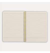 Блокнот на двойной пружине HELIX, 143 х 205 мм, черный с желтым, блок в линейку