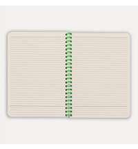 Блокнот на двойной пружине HELIX, 143 х 205 мм, черный с зелёным, блок в линейку