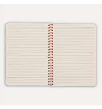 Блокнот на двойной пружине HELIX, 143 х 205 мм, черный с красным, блок в линейку