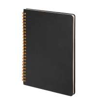 Блокнот на двойной пружине HELIX, 143 х 205 мм, черный с оранжевым, блок в линейку