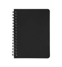Блокнот на двойной пружине HELIX MINI, 105 х 150  мм, черный, блок в клетку