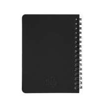 Блокнот на двойной пружине HELIX MINI, 105 х 150  мм, черный, блок в клетку