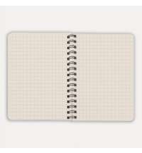 Блокнот на двойной пружине HELIX MINI, 105 х 150  мм, черный, блок в клетку