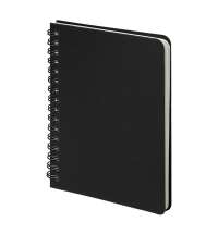 Блокнот на двойной пружине HELIX MINI, 105 х 150  мм, черный, блок в клетку
