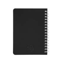 Блокнот на двойной пружине HELIX MINI, 105 х 150  мм, черный с белым, блок в клетку