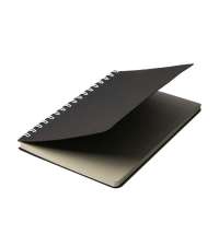 Блокнот на двойной пружине HELIX MINI, 105 х 150  мм, черный с белым, блок в клетку