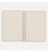 Блокнот на двойной пружине HELIX MINI, 105 х 150  мм, черный с белым, блок в клетку