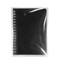 Блокнот на двойной пружине HELIX MINI, 105 х 150  мм, черный с белым, блок в клетку