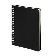 Блокнот на двойной пружине HELIX MINI, 105 х 150  мм, черный с белым, блок в клетку